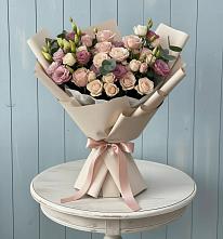 Букет цветов из:  Розы и Лизиантусы в Городище Волгоградской области