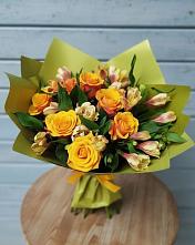 Букет цветов из:  Альстромерии и Розы в Городище Волгоградской области