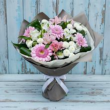 Букет цветов из:  Герберы, Альстромерии и Хризантемы #REPLACE_PRED# Городище Волгоградской области