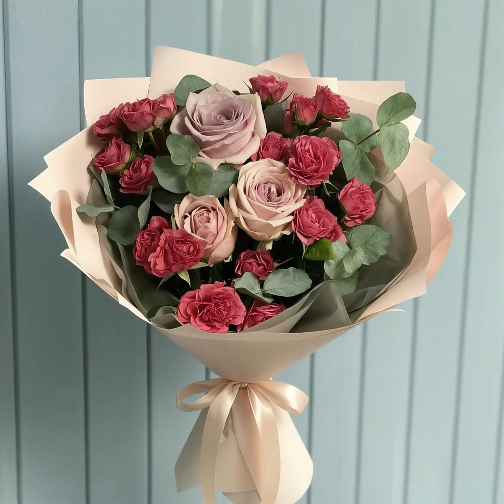 Букет цветов из: Гвоздики и Розы в Городище Волгоградской области