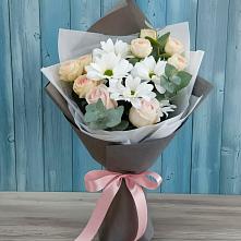 Букет цветов из:  Хризантемы и Розы в Городище Волгоградской области
