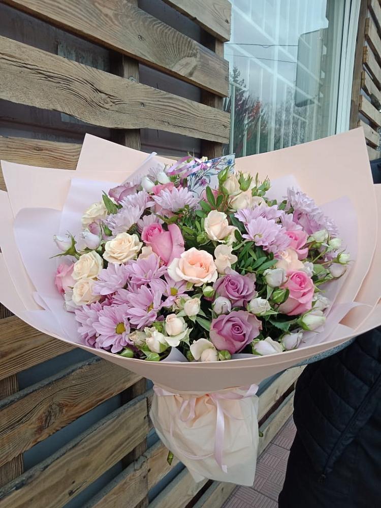 Букет цветов из: Розы и Хризантемы в Городище Волгоградской области