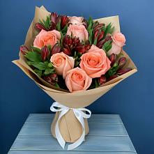 Букет цветов из:  Розы и Альстромерии в Городище Волгоградской области