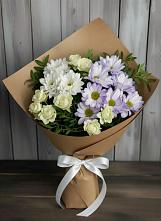 Букет цветов из:  Хризантемы и Розы в Городище Волгоградской области