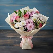 Букет цветов из:  Хризантемы, Альстромерии и Розы в Городище Волгоградской области