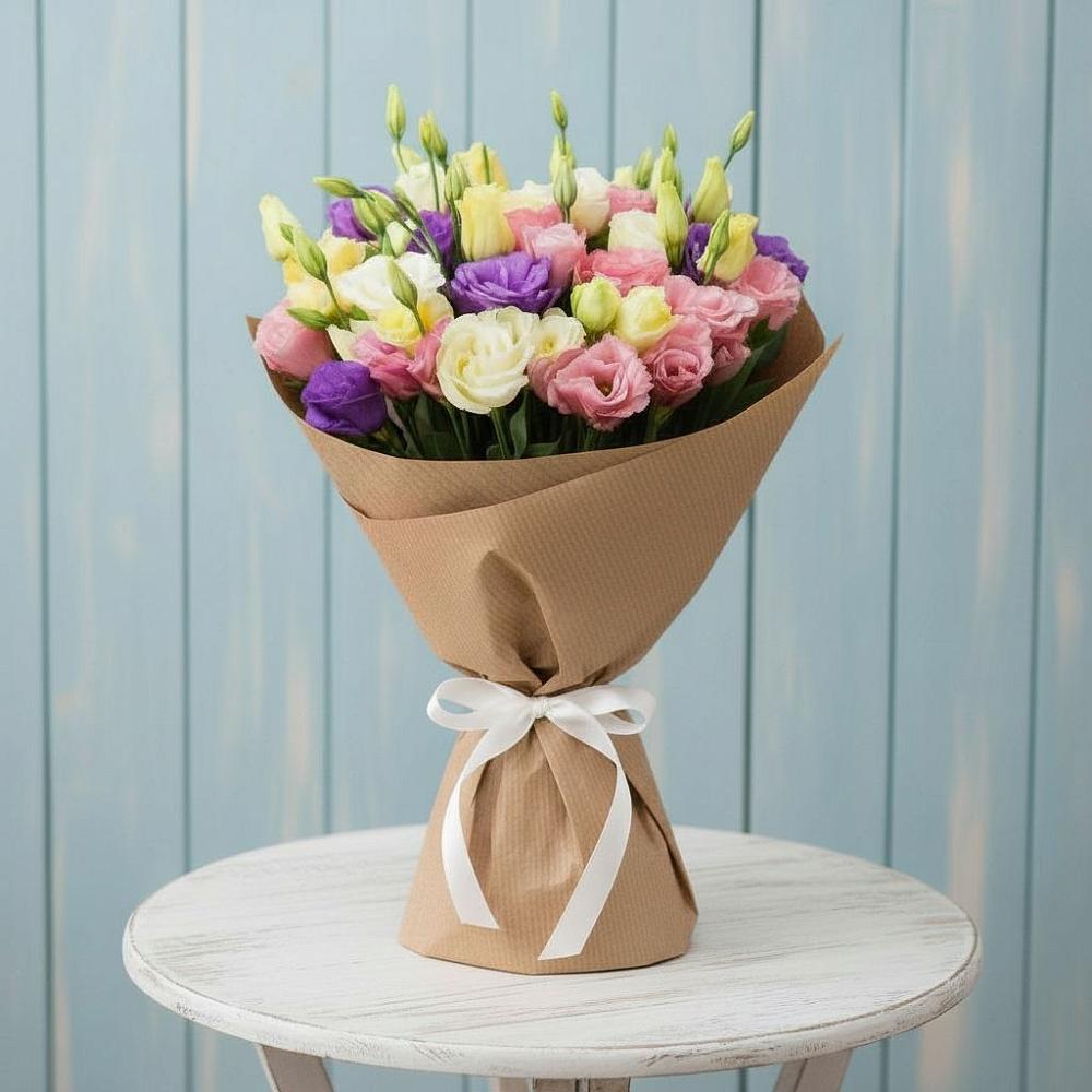 Букет цветов из: Лизиантусы в Городище Волгоградской области