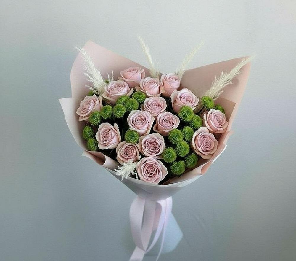 Букет цветов из: Розы и Хризантемы в Городище Волгоградской области