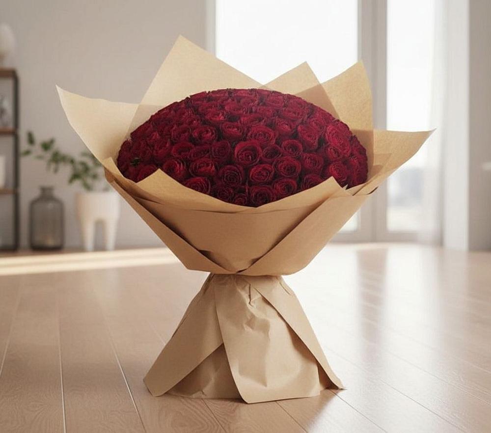 Букет 101 Красная роза в Городище Волгоградской области
