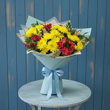 Букет цветов из:  Альстромерии и Хризантемы #REPLACE_PRED# Городище Волгоградской области