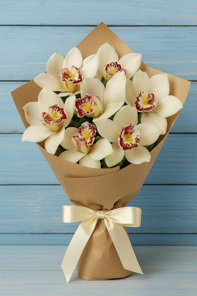 Букет цветов из: Орхидеи и Розы в Городище Волгоградской области